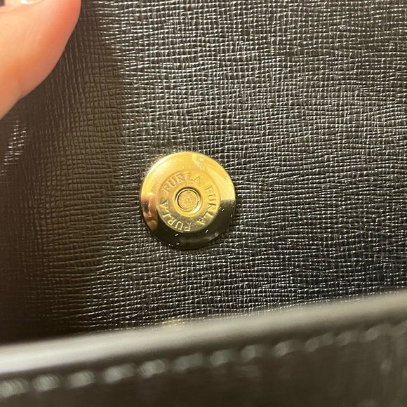 FURLA Agata Black Saffiano Leather Crossbody Handbag - Picture 7 of 16